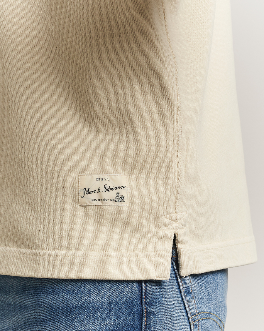 Mies | Puserot | Merz b. Schwanen | Relaxed Fit Vintage Cotton Rugby Shirt Nature