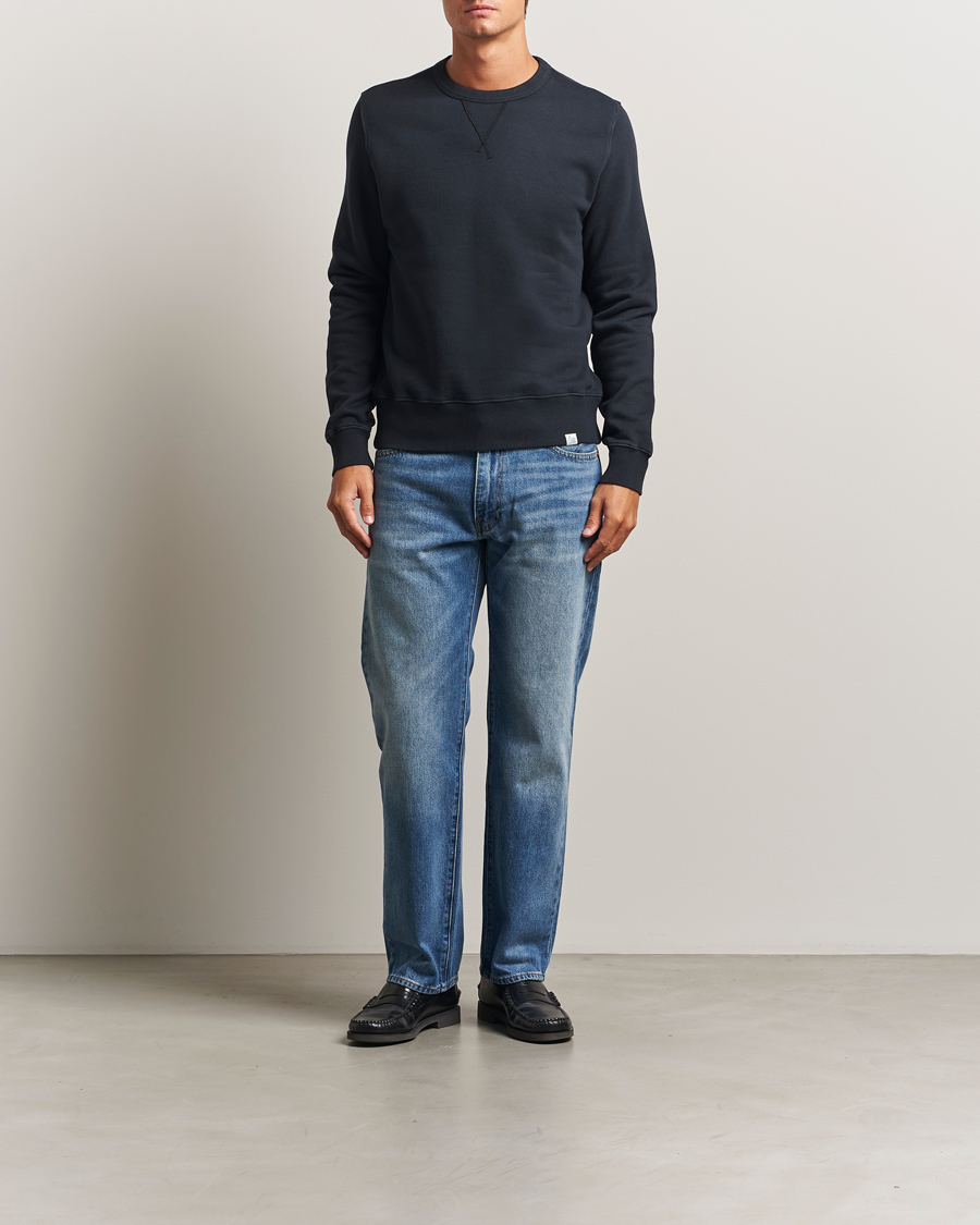 Mies | Puserot | Merz b. Schwanen | Relaxed Fit Vintage Cotton Sweatshirt Charcoal