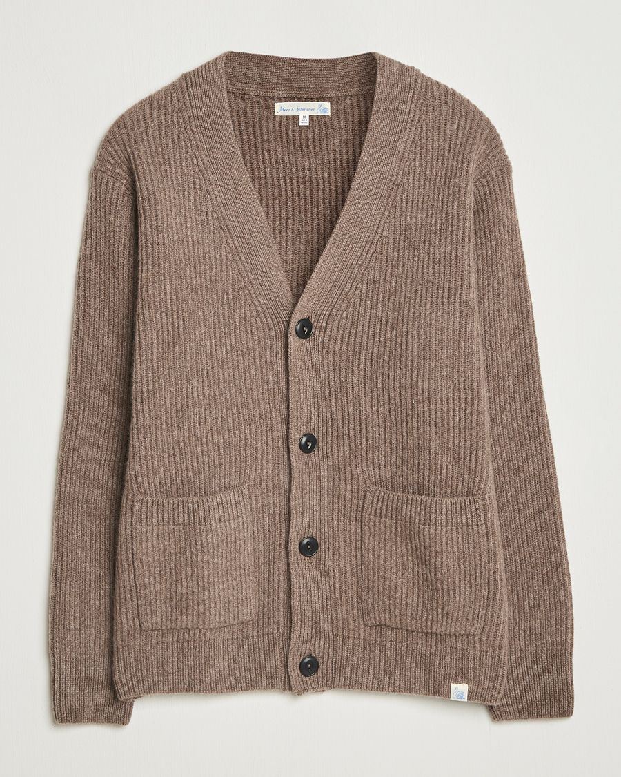 Mies | Puserot | Merz b. Schwanen | Merino/Cashmere Knitted Cardigan Grain