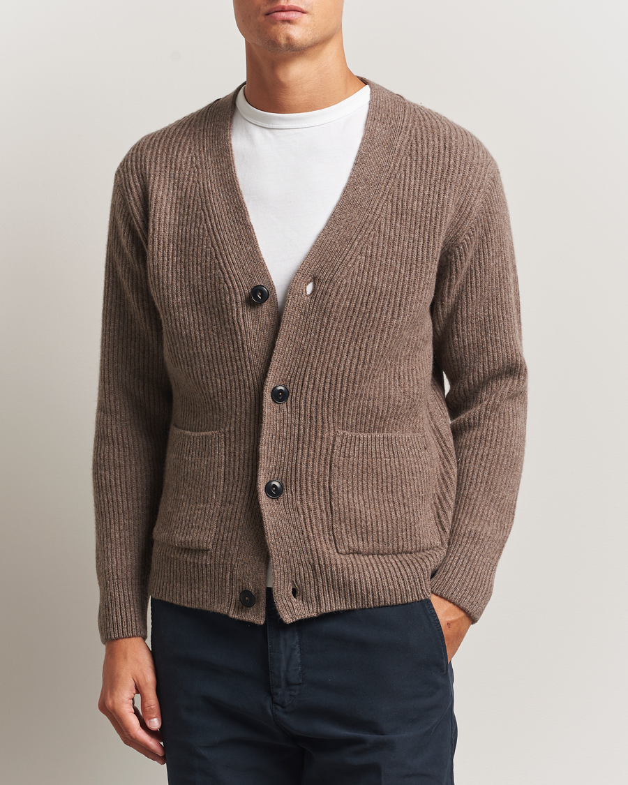 Mies | Puserot | Merz b. Schwanen | Merino/Cashmere Knitted Cardigan Grain