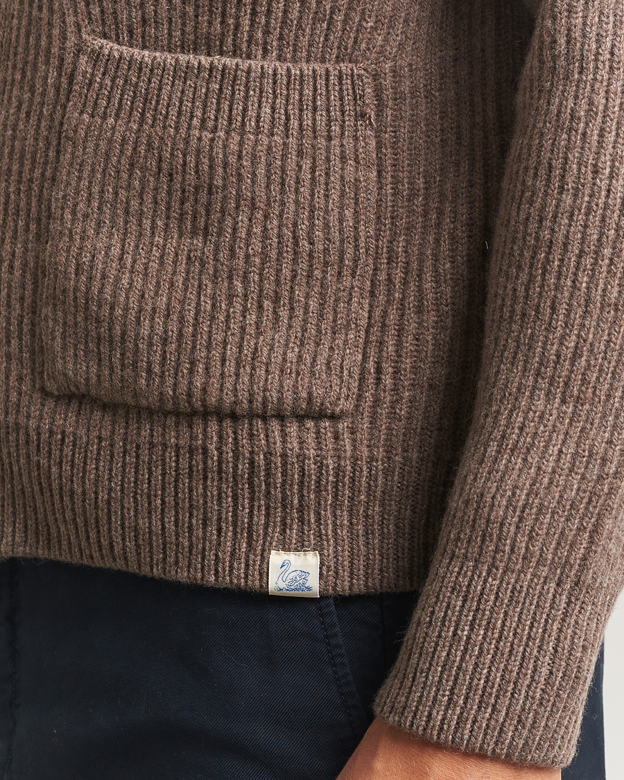 Mies | Puserot | Merz b. Schwanen | Merino/Cashmere Knitted Cardigan Grain