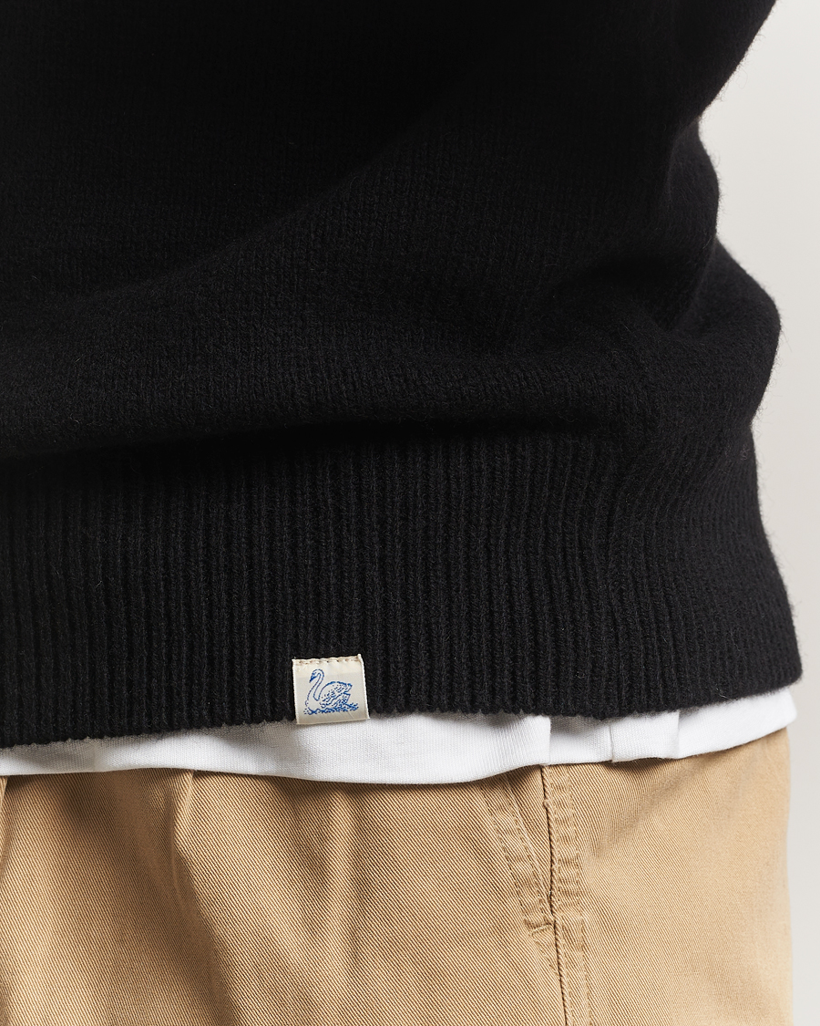 Mies | Puserot | Merz b. Schwanen | Merino/Cashmere Knitted Turtleneck Black