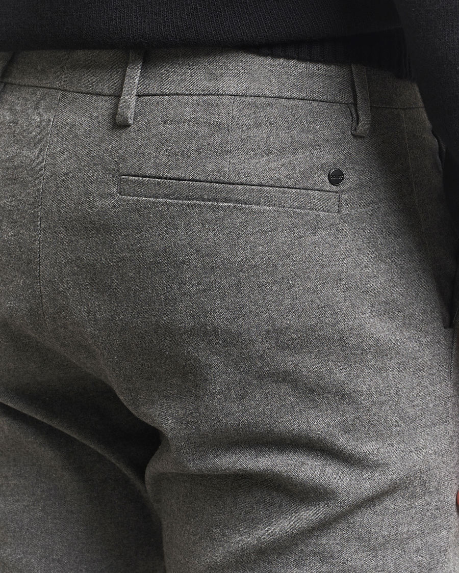 Mies | Housut | NN07 | Theo Brushed Cotton Trousers Dark Grey