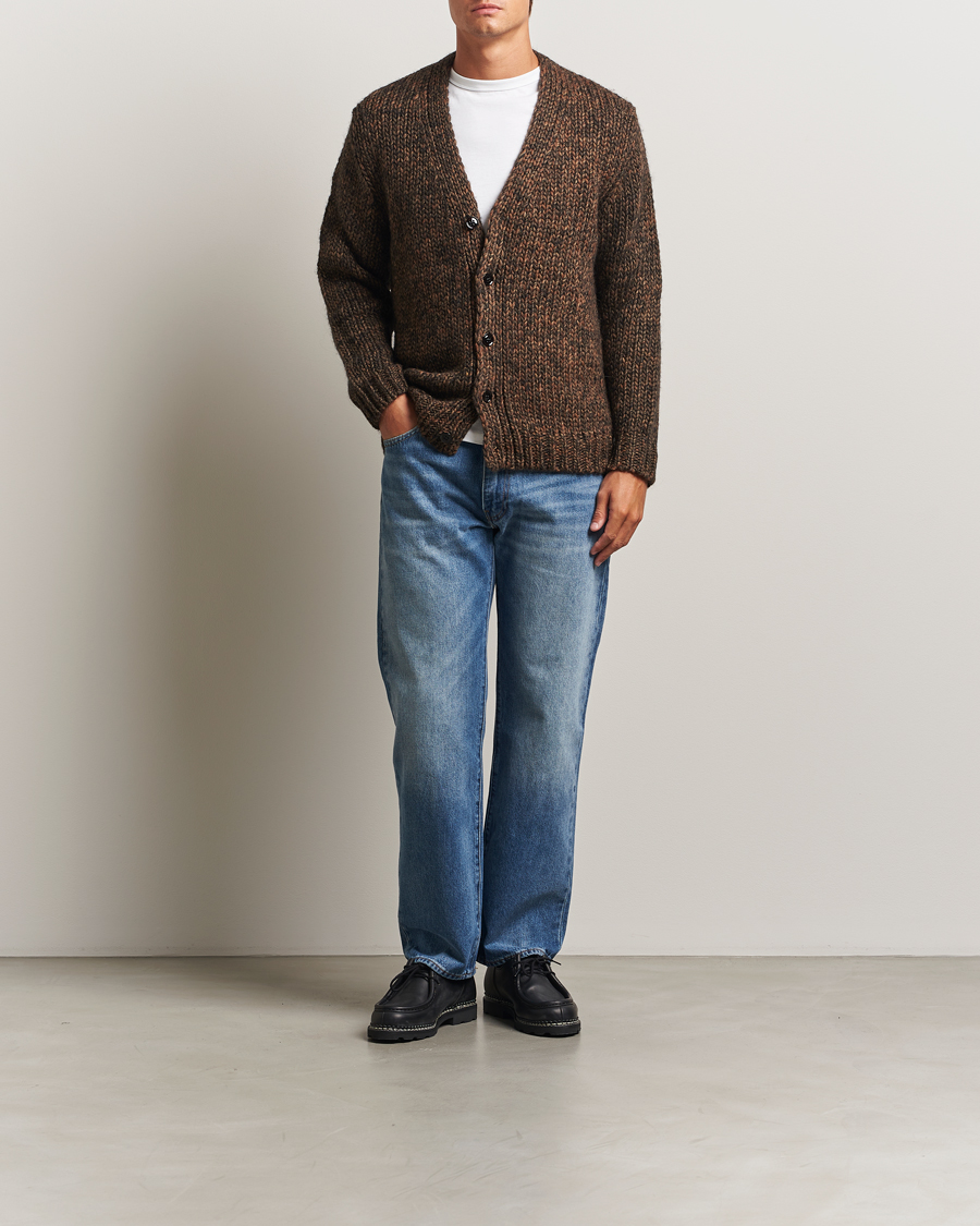 Mies | Puserot | NN07 | Osky Heavy Knitted Cardigan Demitasse Brown