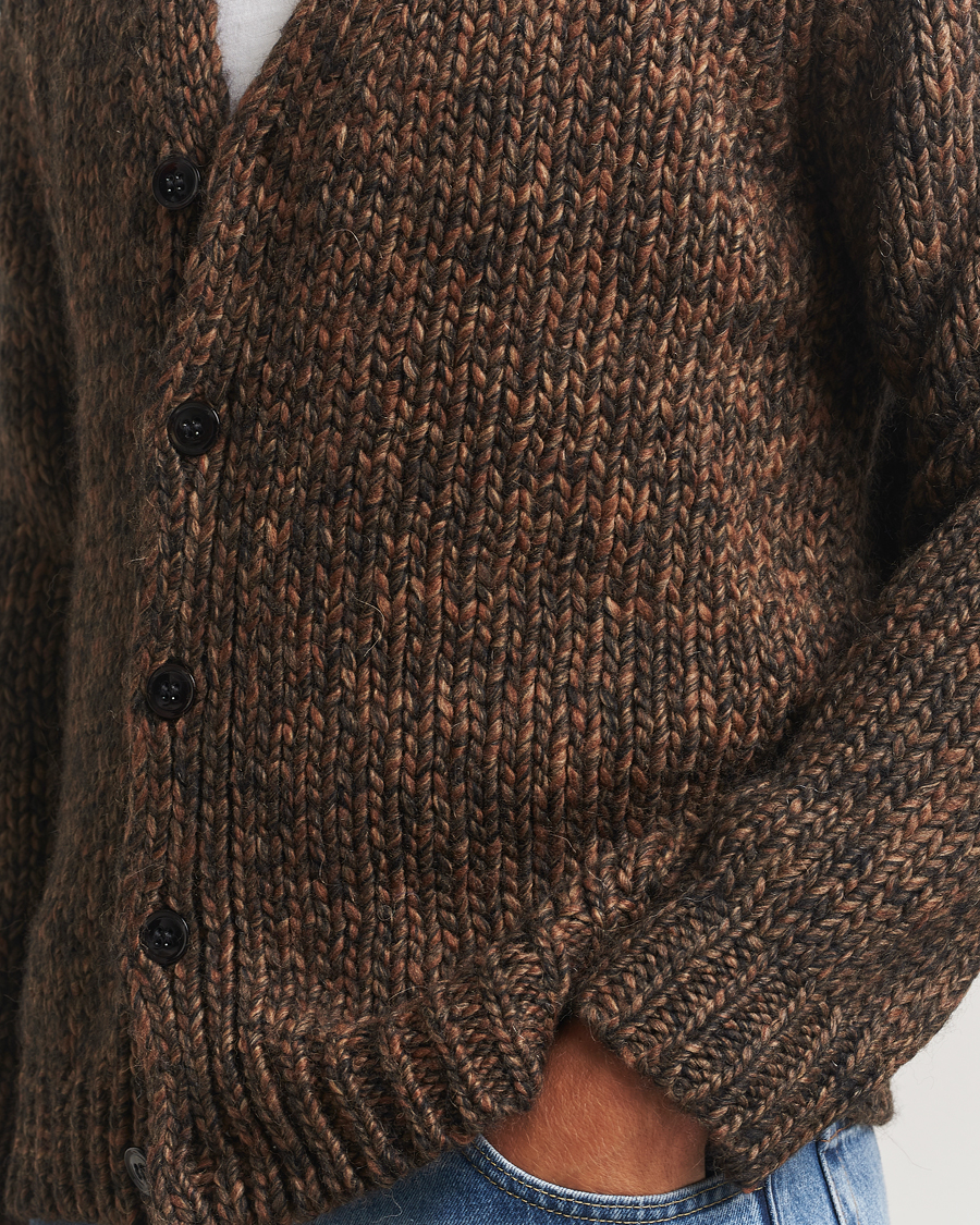 Mies | Puserot | NN07 | Osky Heavy Knitted Cardigan Demitasse Brown