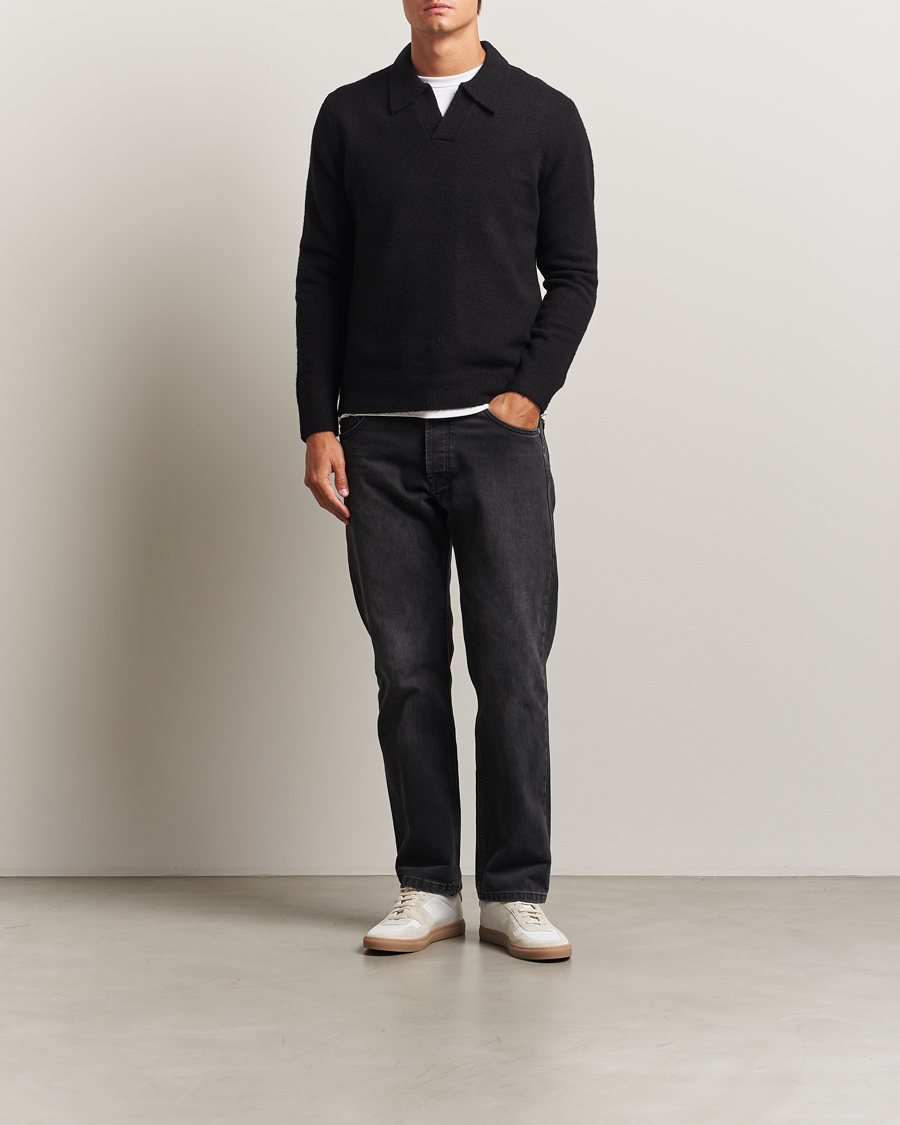 Mies | Puserot | NN07 | Hope Wool Knitted Polo Black