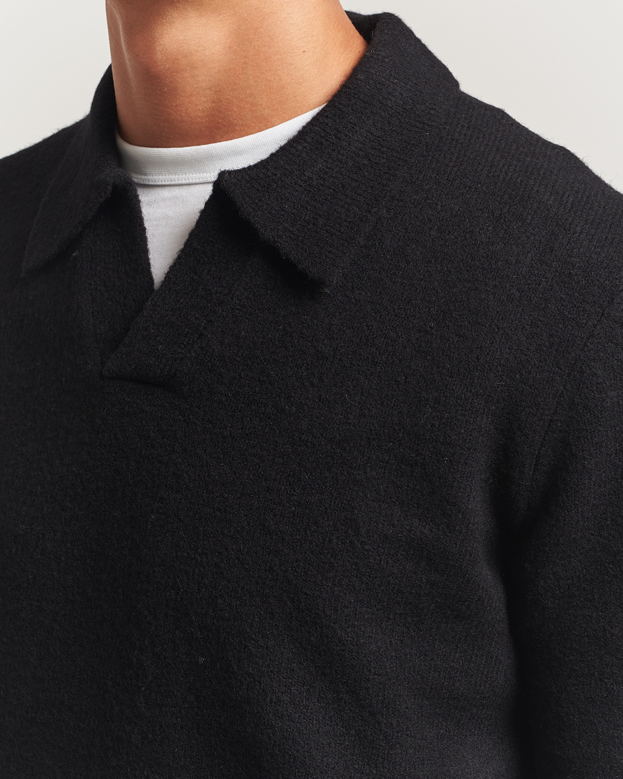 Mies | Puserot | NN07 | Hope Wool Knitted Polo Black