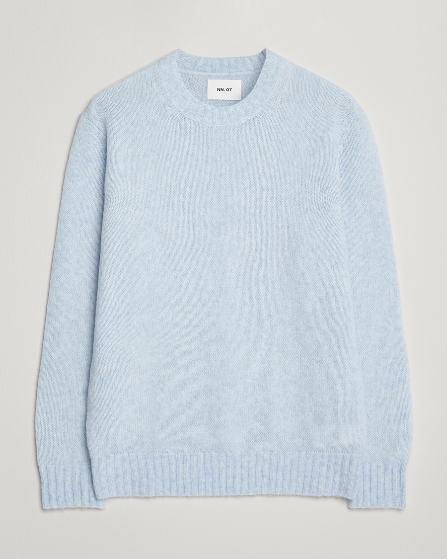 Mies | Puserot | NN07 | Lee Wool Knitted Sweater Cerulian Blue