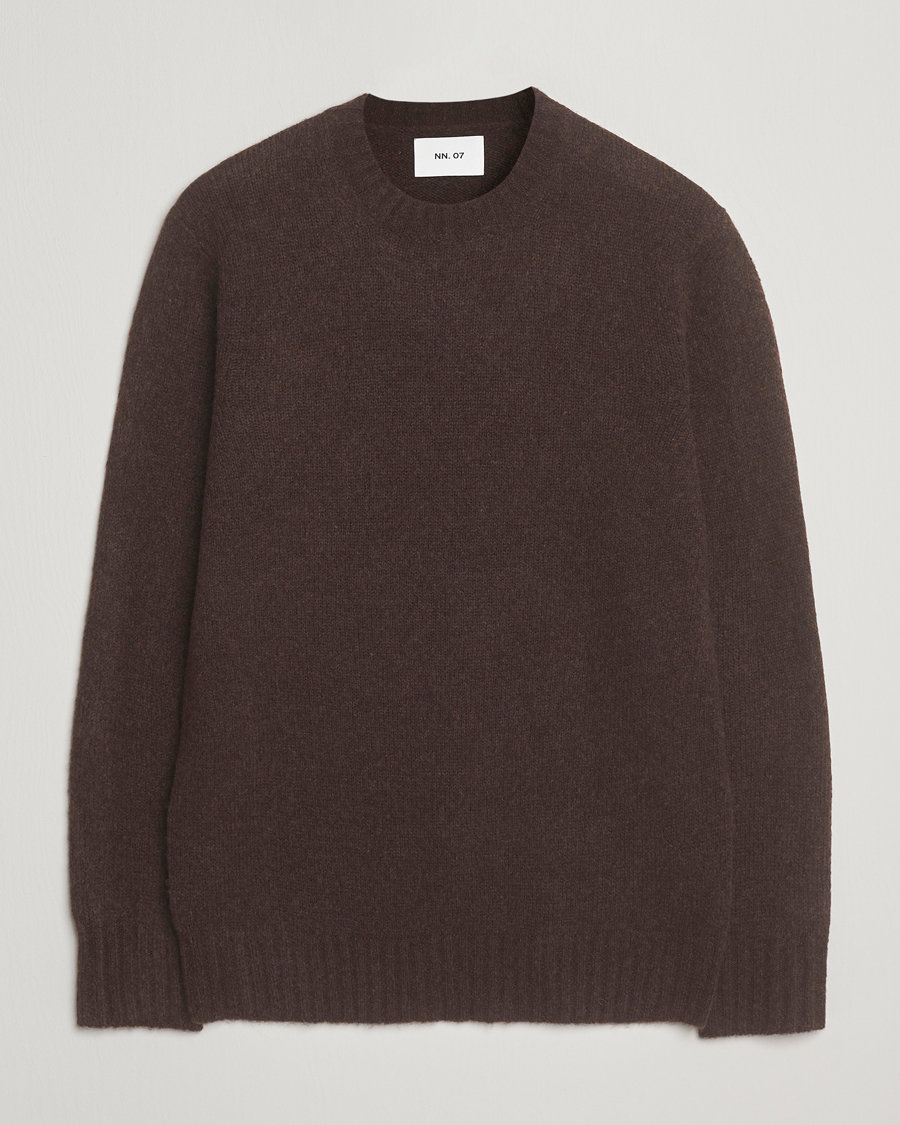 Mies | Puserot | NN07 | Lee Wool Knitted Sweater Demitasse Brown