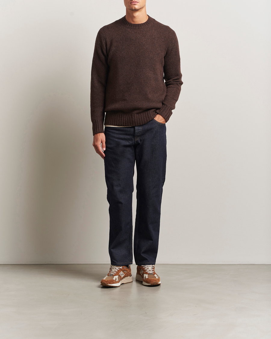 Mies | Puserot | NN07 | Lee Wool Knitted Sweater Demitasse Brown