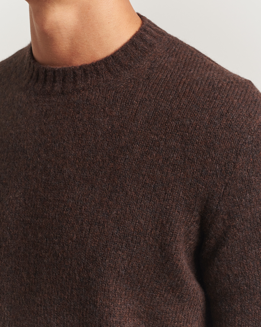 Mies | Puserot | NN07 | Lee Wool Knitted Sweater Demitasse Brown