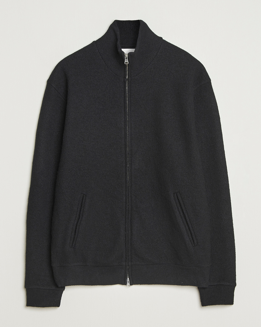 Mies | Puserot | NN07 | Boiled Wool Full Zip Black