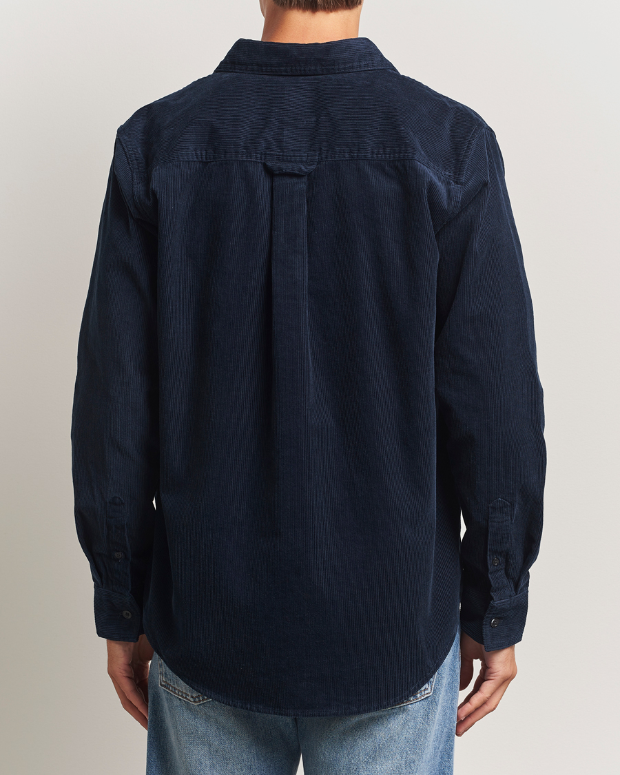 Mies | Kauluspaidat | NN07 | Colby Corduroy Overshirt Navy Blue