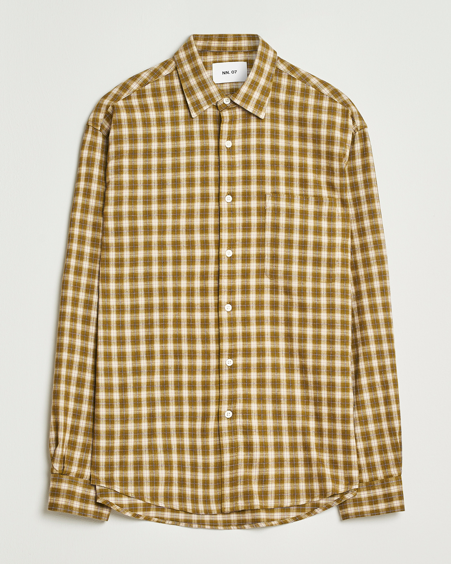 Mies | Kauluspaidat | NN07 | Deon Flannel Checked Shirt Green