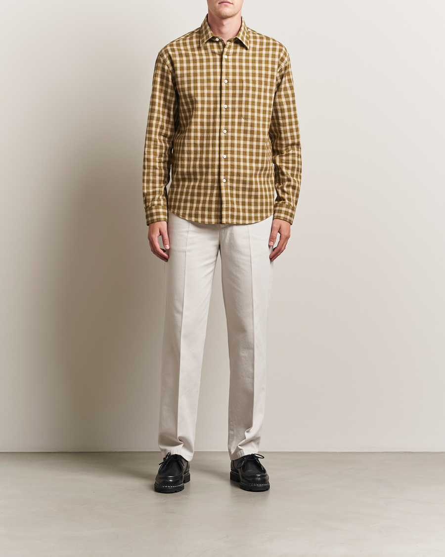 Mies | Kauluspaidat | NN07 | Deon Flannel Checked Shirt Green