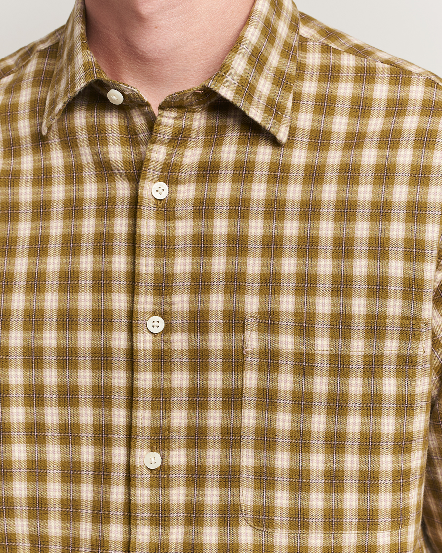 Mies | Kauluspaidat | NN07 | Deon Flannel Checked Shirt Green