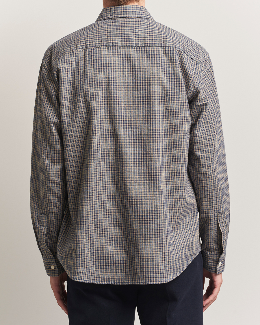 Mies | Kauluspaidat | NN07 | Deon Flannel Checked Shirt Indigo