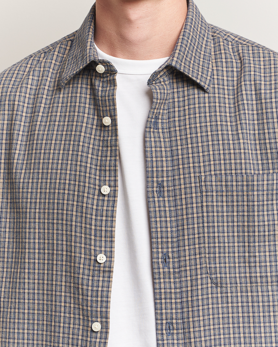 Mies | Kauluspaidat | NN07 | Deon Flannel Checked Shirt Indigo
