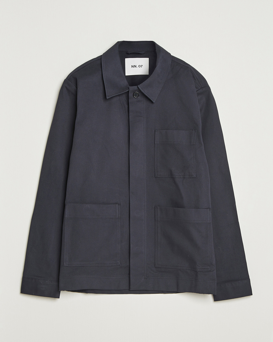 Mies | Kauluspaidat | NN07 | Olav Cotton Overshirt Deep Navy