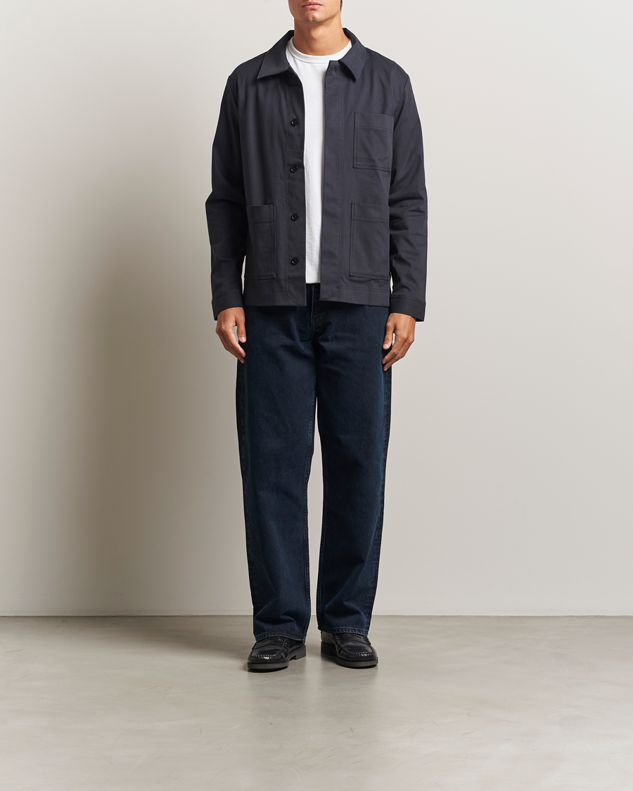 Mies | Kauluspaidat | NN07 | Olav Cotton Overshirt Deep Navy