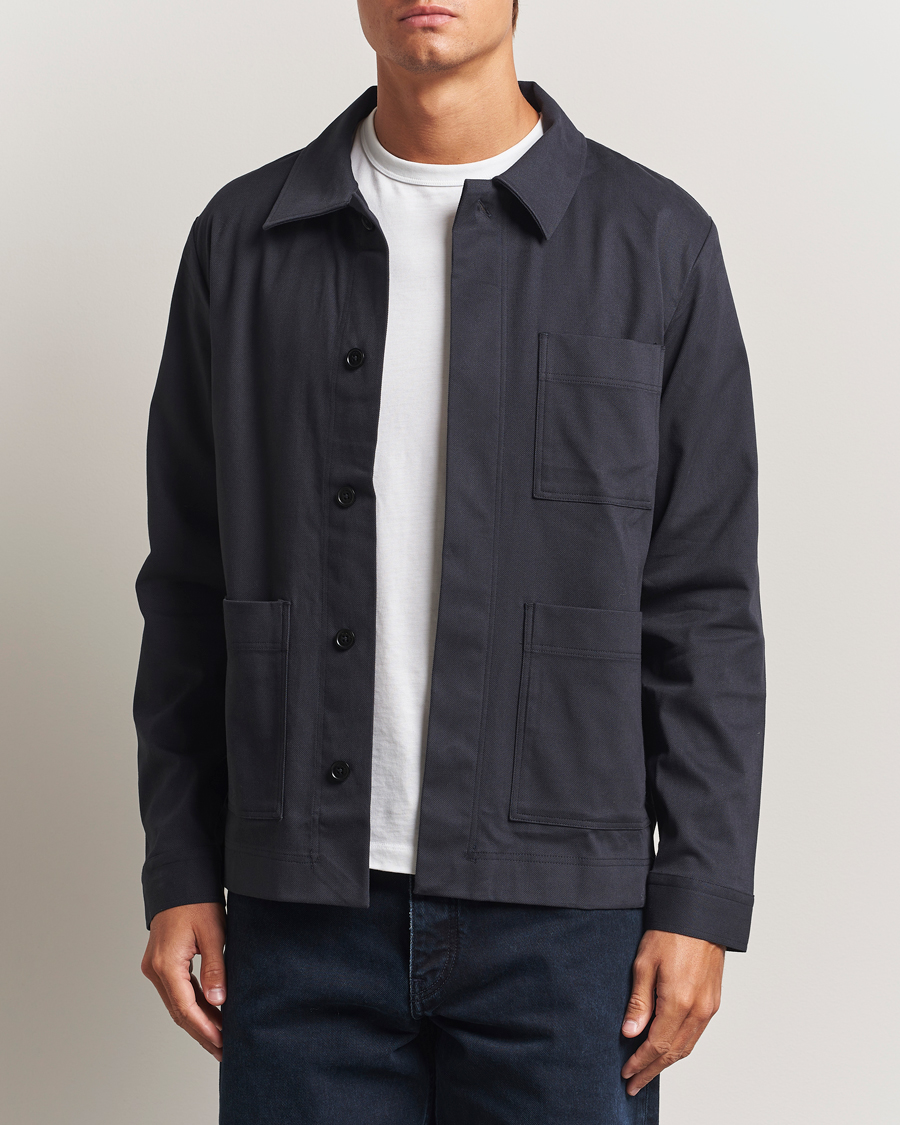 Mies | Kauluspaidat | NN07 | Olav Cotton Overshirt Deep Navy