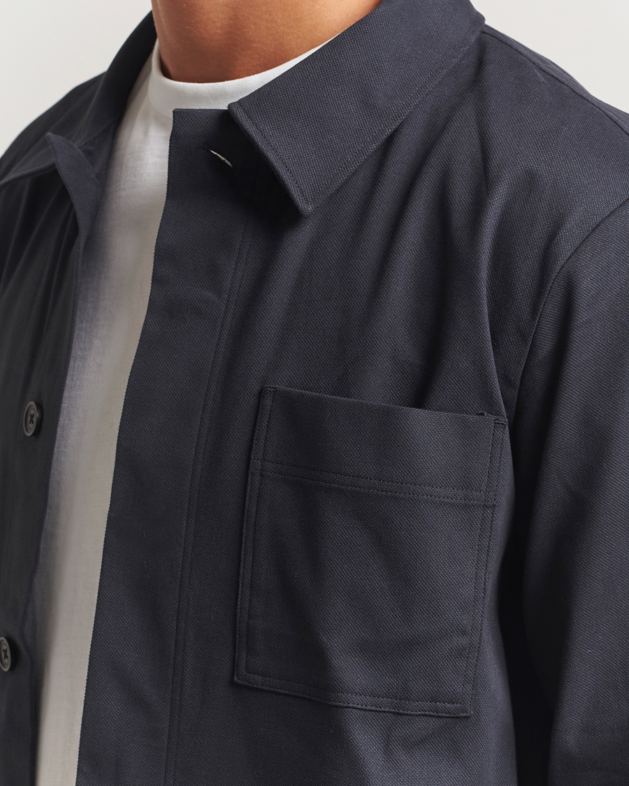 Mies | Kauluspaidat | NN07 | Olav Cotton Overshirt Deep Navy