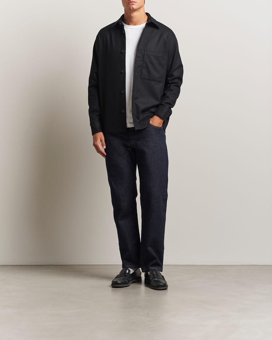 Mies | Kauluspaidat | NN07 | Freddy Wool Overshirt Black