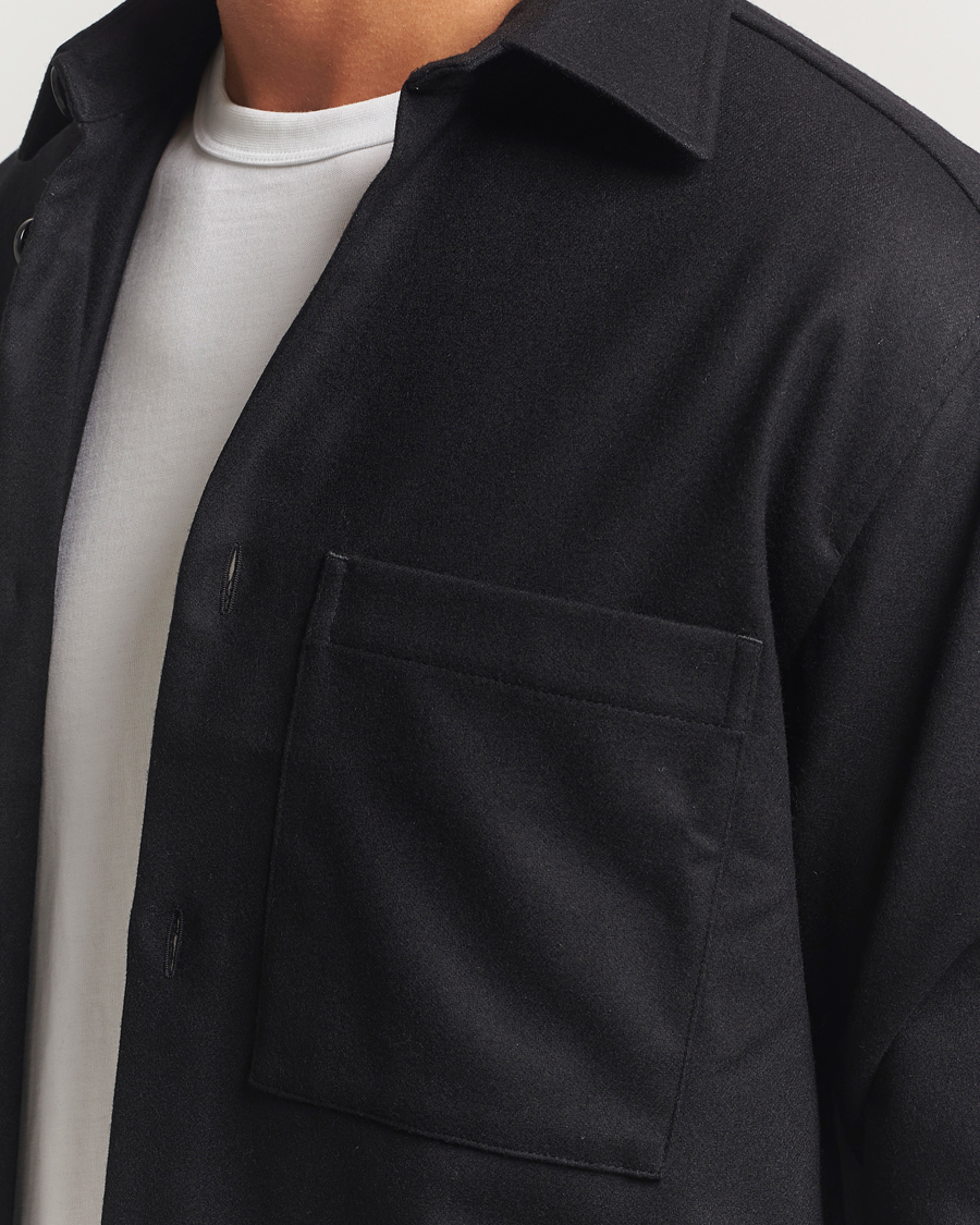 Mies | Kauluspaidat | NN07 | Freddy Wool Overshirt Black