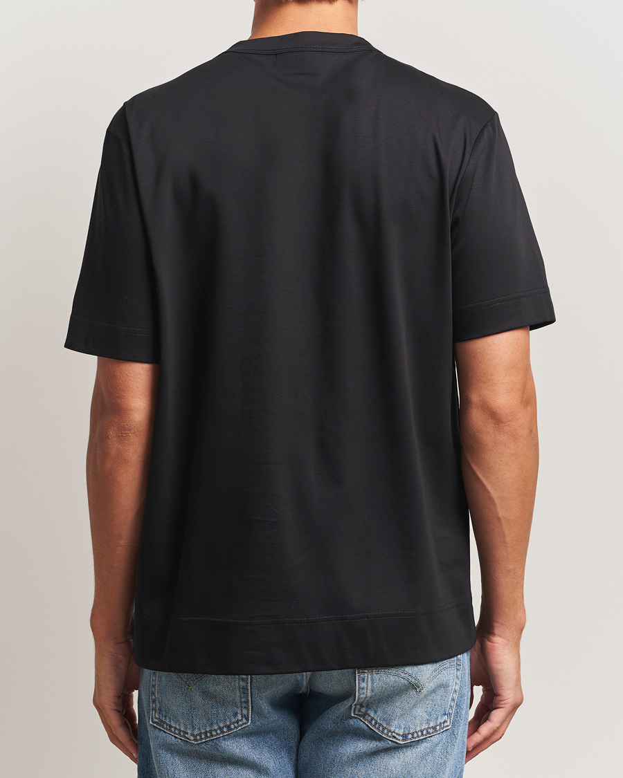 Mies | T-paidat | NN07 | Pedro Mercerized Flower T-Shirt Black