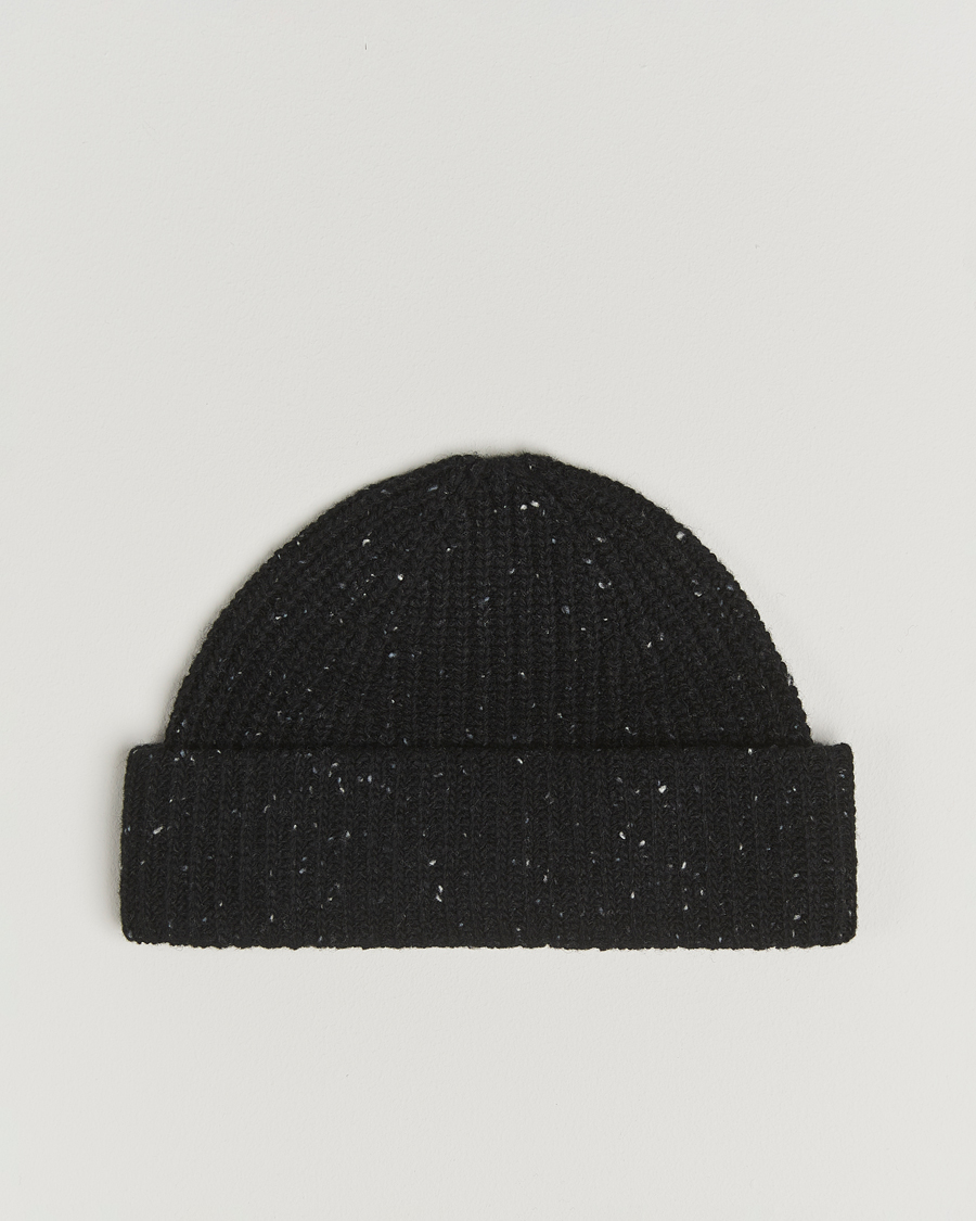 Mies | Pipot | NN07 | Wool Donegal Sailor Beanie Black