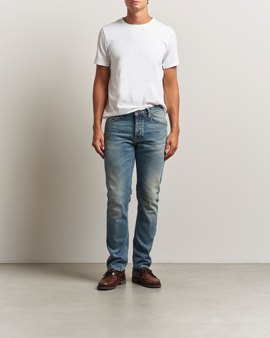 Mies | Farkut | Nudie Jeans | Solid Ollie Jeans Blue Clay
