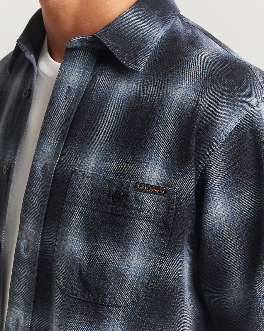 Mies | Kauluspaidat | Nudie Jeans | Julian Worker Checked Shirt Black