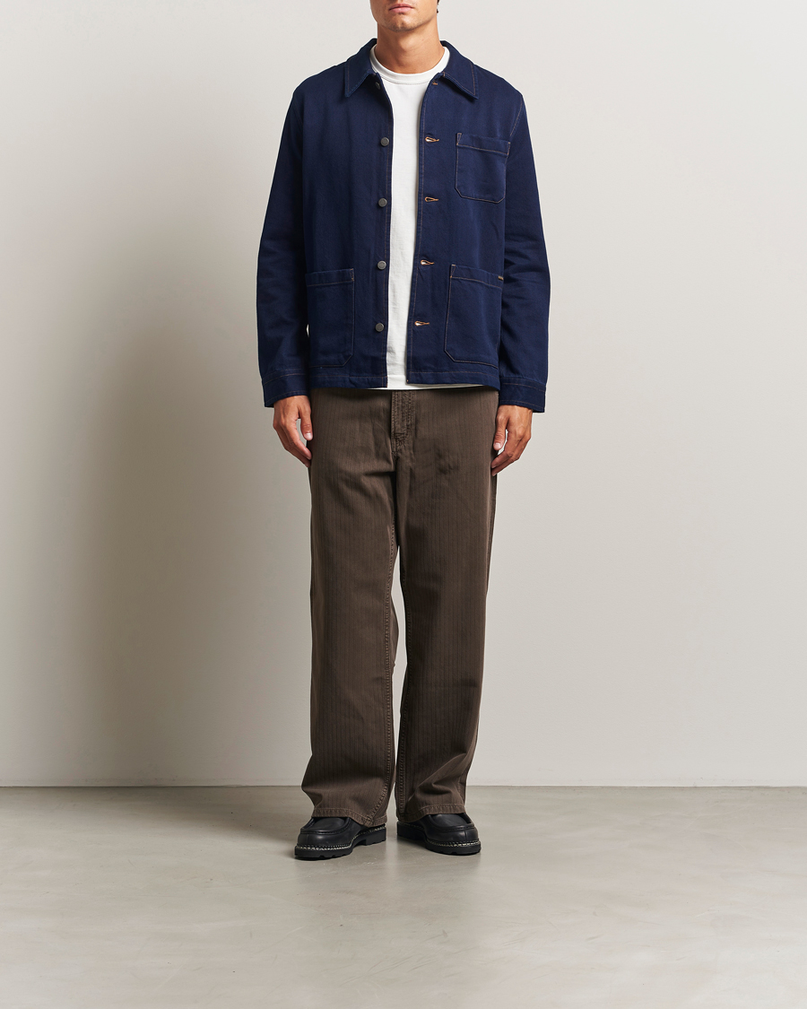 Mies | Kauluspaidat | Nudie Jeans | Barney Indigo Workwear Jacket Dark Blue