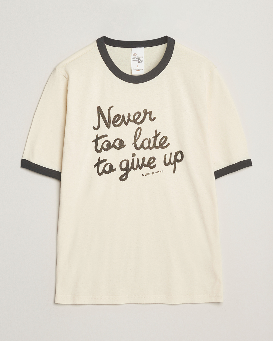 Mies | T-paidat | Nudie Jeans | Ricky Too Late T-Shirt Ecru