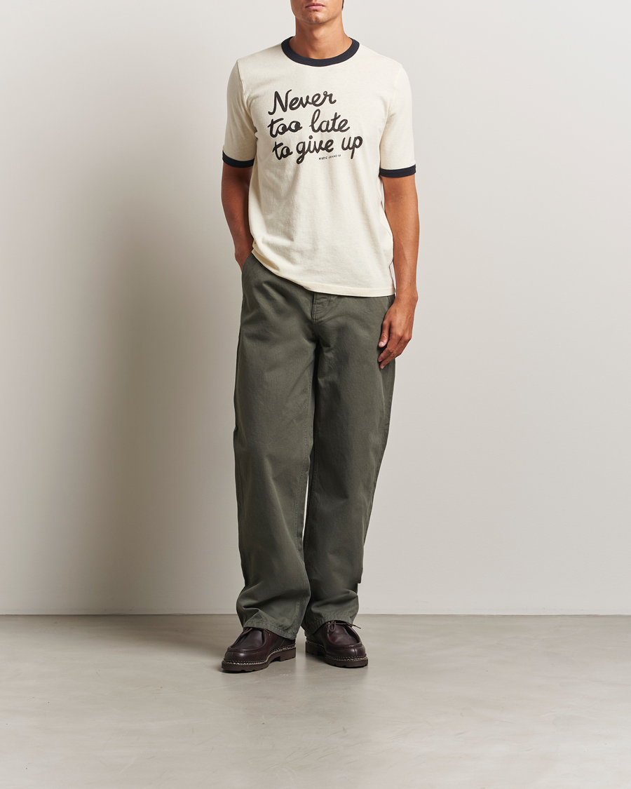 Mies | T-paidat | Nudie Jeans | Ricky Too Late T-Shirt Ecru