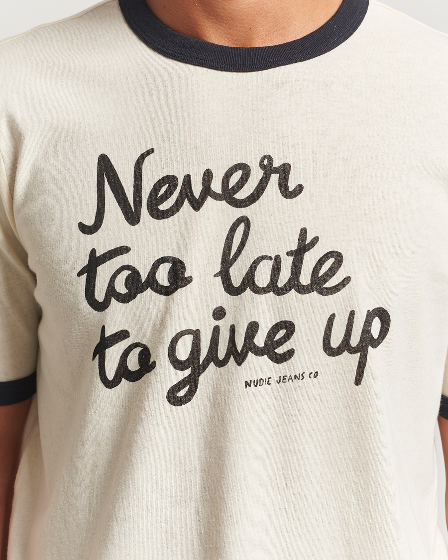 Mies | T-paidat | Nudie Jeans | Ricky Too Late T-Shirt Ecru