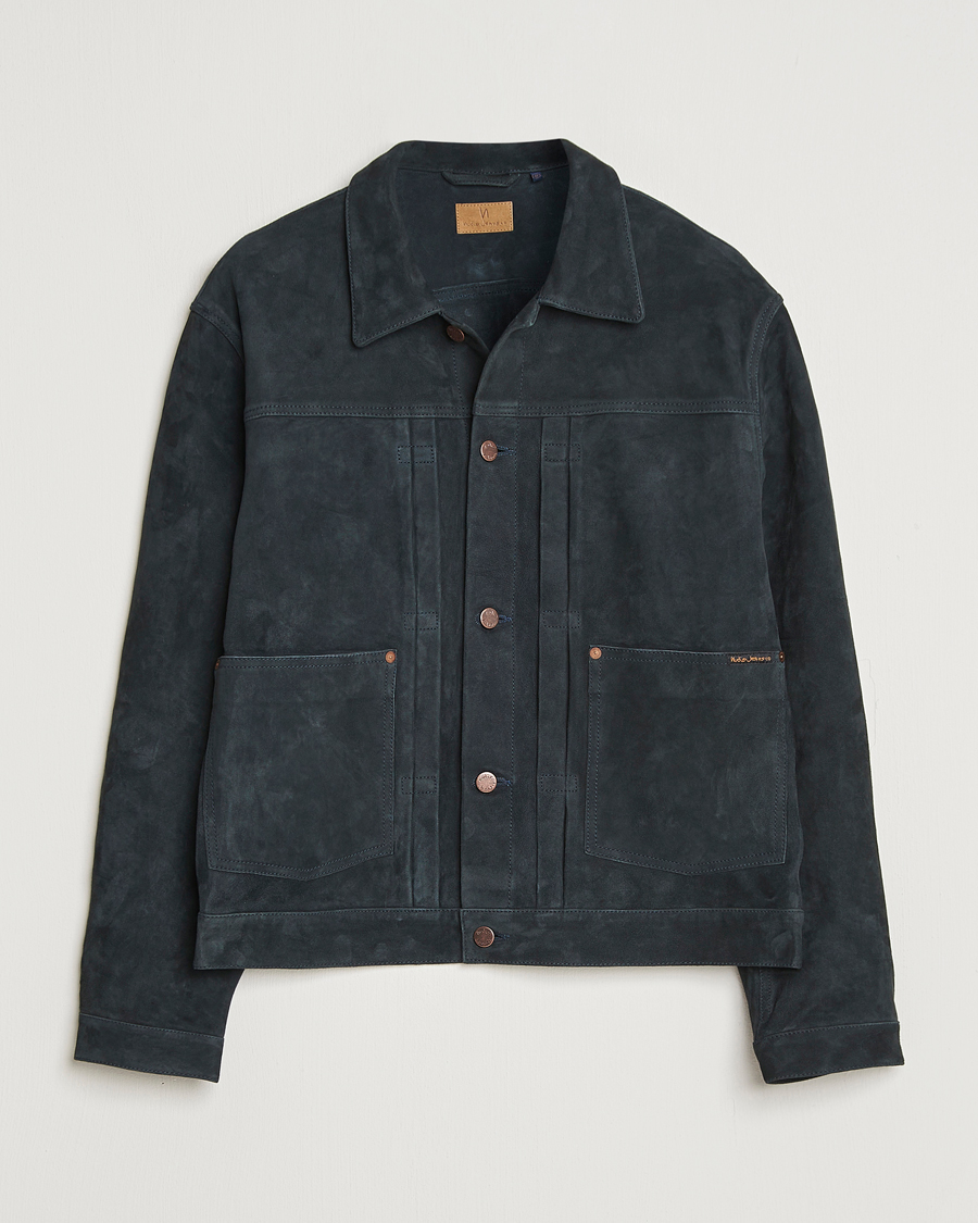 Mies | Takit | Nudie Jeans | Dante II Suede Jacket Navy