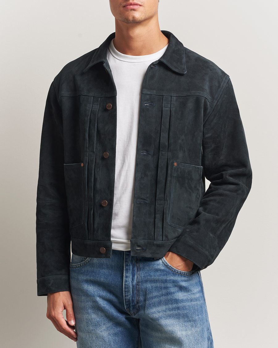 Mies | Takit | Nudie Jeans | Dante II Suede Jacket Navy
