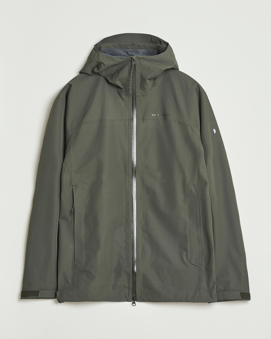 Mies | Takit | Peak Performance | Treeline Shell Hooded Jacket Olive Extreme
