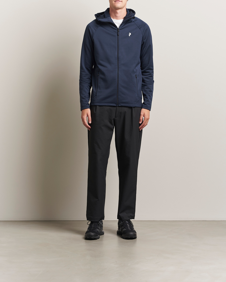 Mies | Puserot | Peak Performance | Rider Hooded Full Zip Blue Shadow