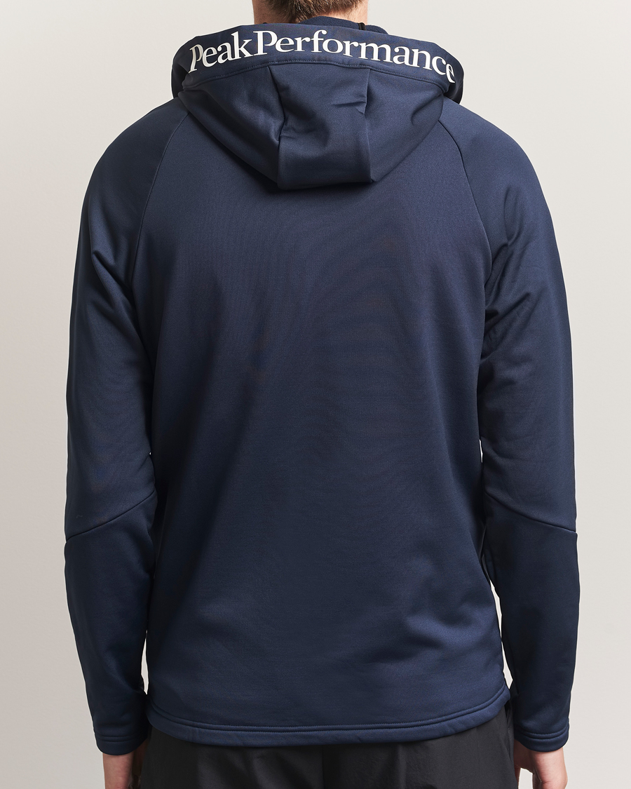 Mies | Puserot | Peak Performance | Rider Hooded Full Zip Blue Shadow
