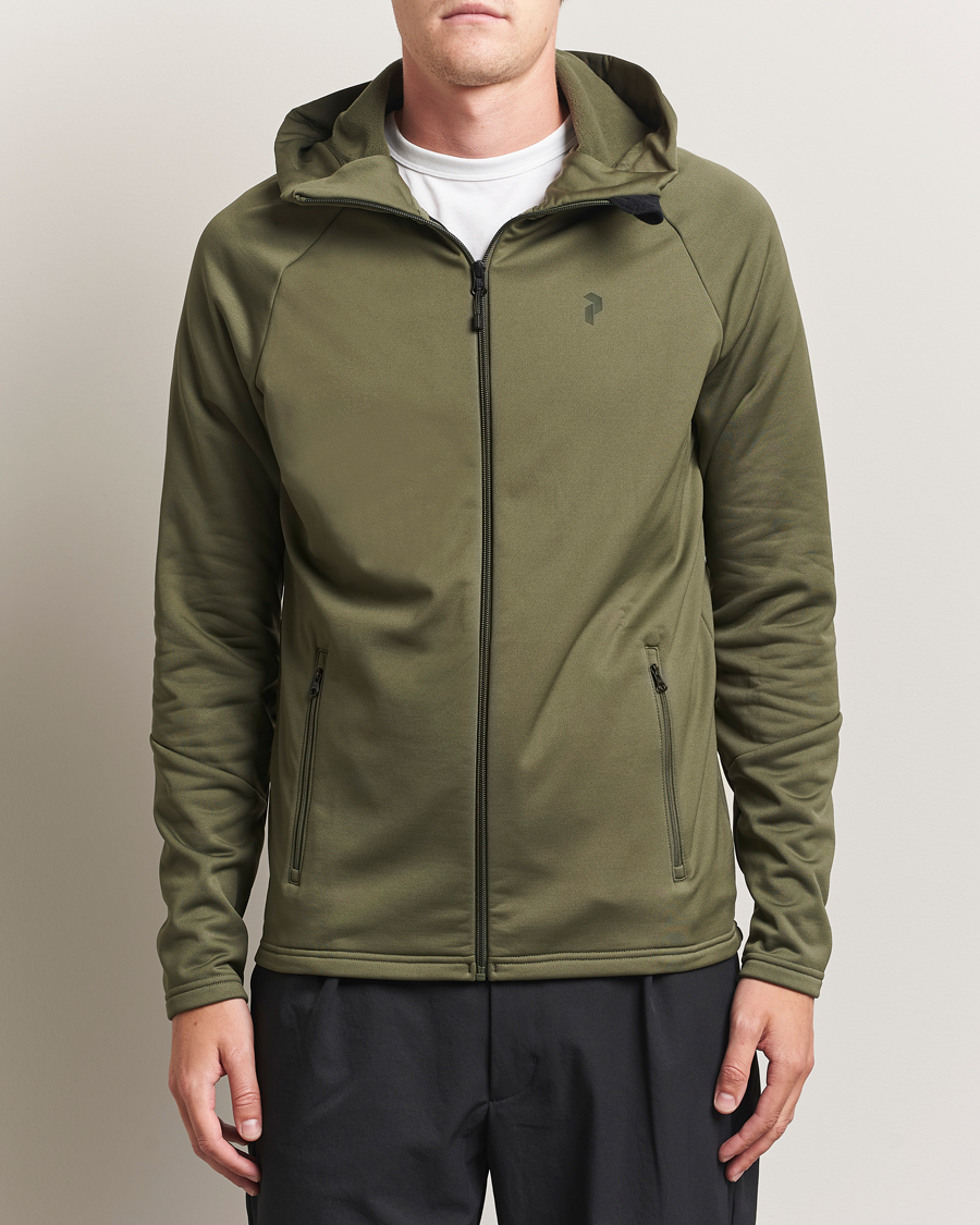 Mies | Puserot | Peak Performance | Rider Full Zip Hoodie Pine Needle
