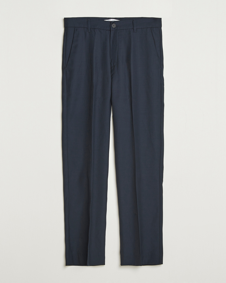 Mies | Housut | Samsøe Samsøe | Noah Pleated Trousers Salute Navy