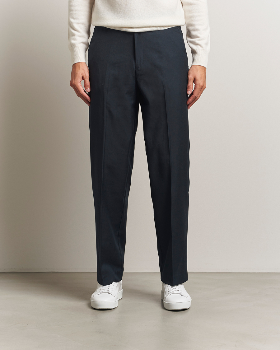 Mies | Housut | Samsøe Samsøe | Noah Pleated Trousers Salute Navy