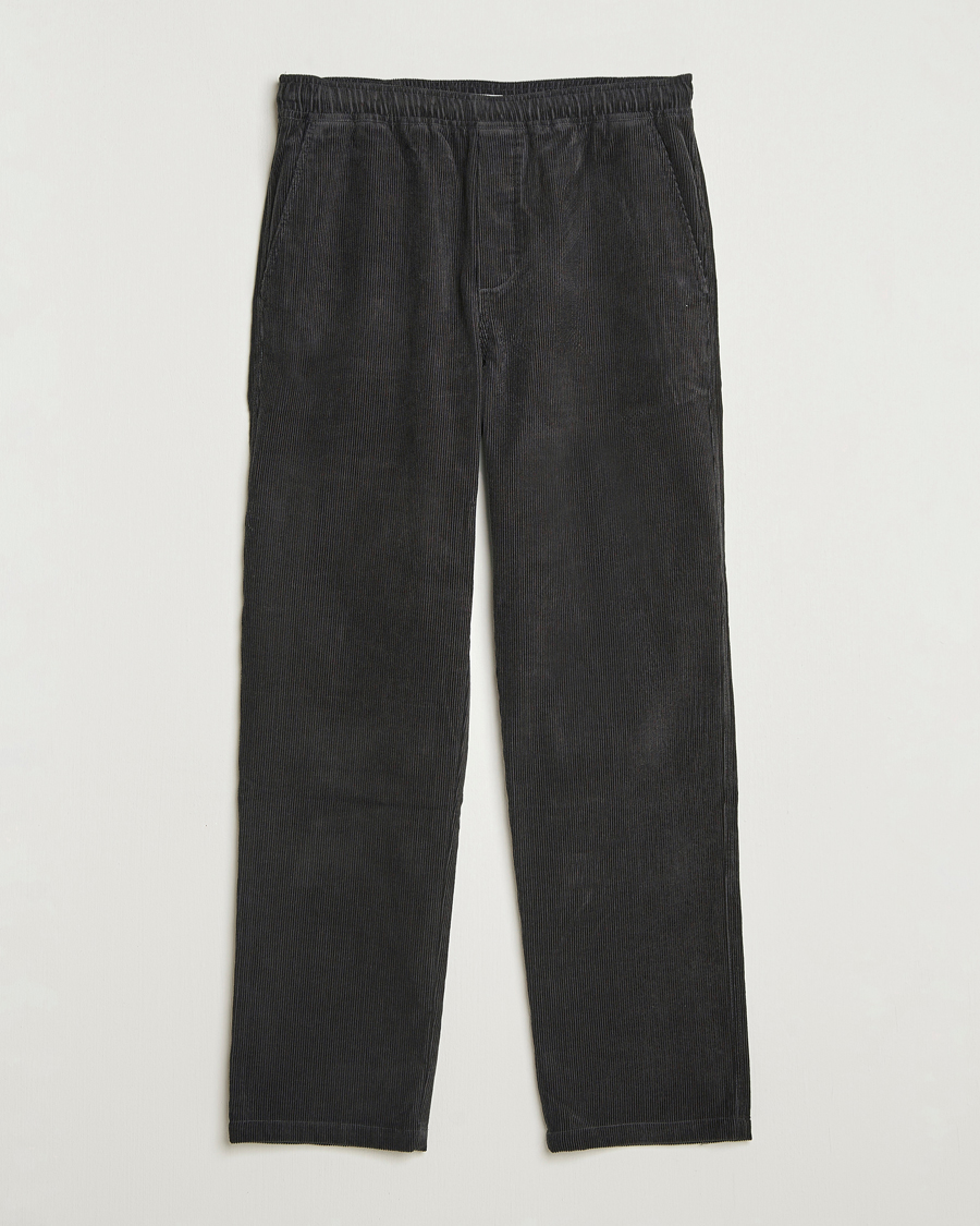 Mies | Housut | Samsøe Samsøe | Jabari Corduroy Drawstring Trousers Black Oyster