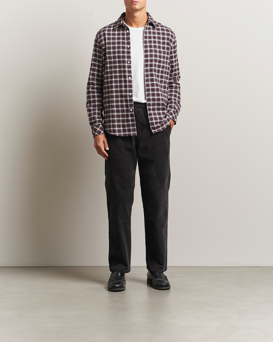 Mies | Housut | Samsøe Samsøe | Jabari Corduroy Drawstring Trousers Black Oyster