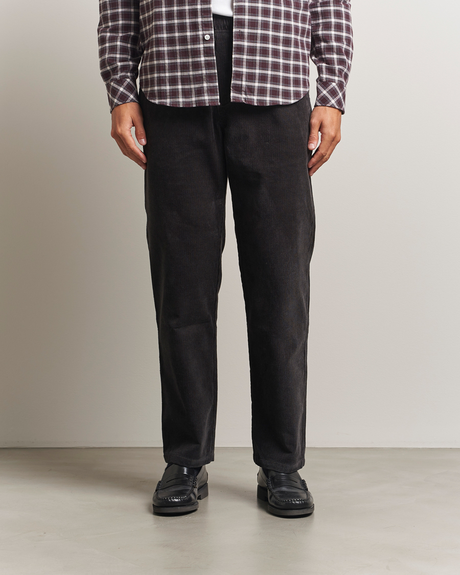 Mies | Housut | Samsøe Samsøe | Jabari Corduroy Drawstring Trousers Black Oyster