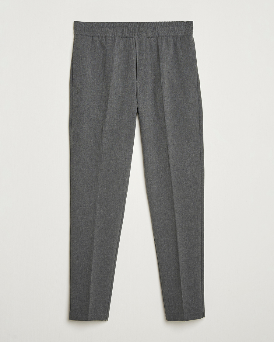 Mies | Housut | Samsøe Samsøe | Smithy Drawstring Trousers Dark Grey Melange