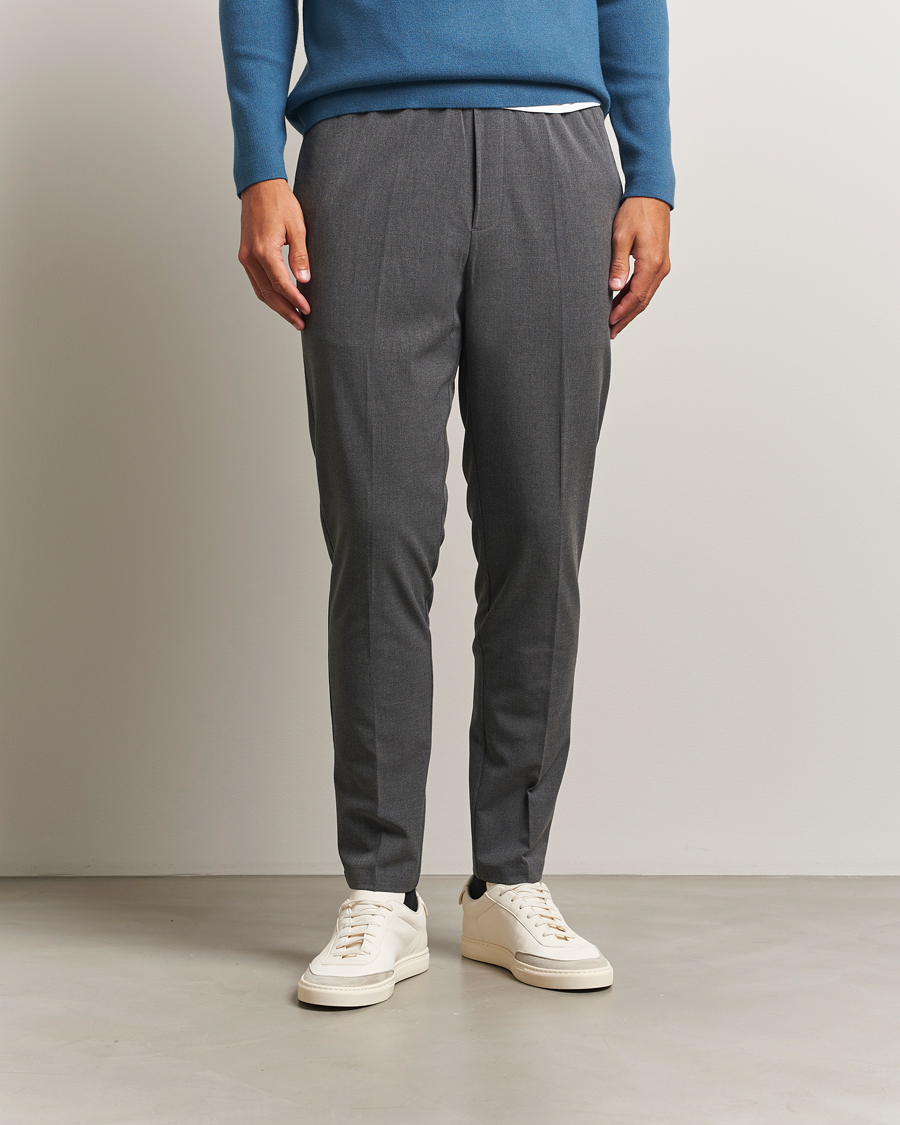 Mies | Housut | Samsøe Samsøe | Smithy Drawstring Trousers Dark Grey Melange
