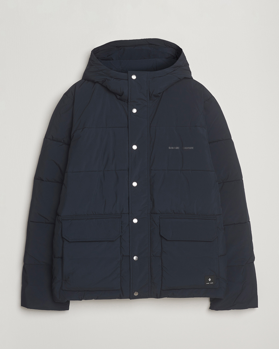 Mies | Takit | Samsøe Samsøe | Ulf Down Hooded Puffer Salute Navy